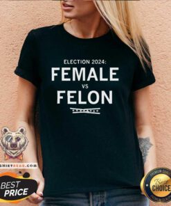Funny Election 2024 Female Vs Felon V-neck