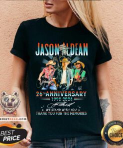 Funny Jason Aldean 26th Anniversary 1998-2024 V-neck