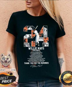 Good 24 Willie Mays 1931-2024 Thank You For The Memories V-neck