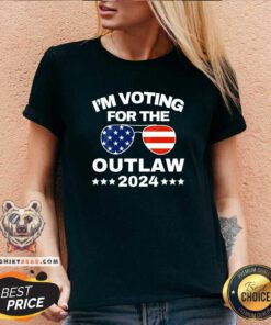Good I’m Voting For The Outlaw Shirt Funny Trump Supporter 2024 V-neck