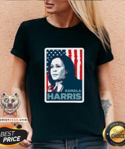 Good Kamala Harris America Flag Retro V-neck