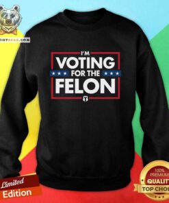 Great I'm Voting For The Felon Sweatshirt