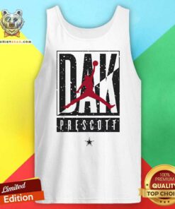 Hot Dak Prescott Jordan Dallas Cowboys White Cut Box Tank-top