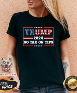 Hot Trump 2024 No Tax On Tips V-neck
