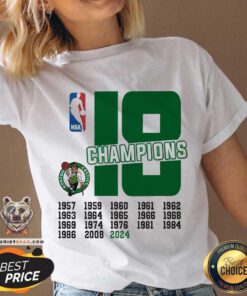 Nice 18 Champions NBA Boston Celtics 2024 V-neck