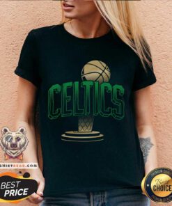 Official Boston Celtics 2024 NBA Finals Champions Fadeaway Retro Wash V-neck