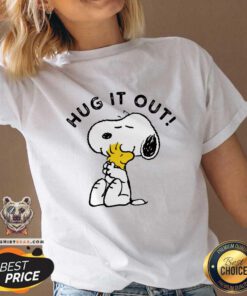 Original Hug It Out Snoopy And Woodstock V-neck