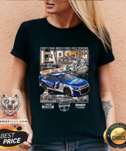 Premium Kyle Larson Checkered Flag Sports 2024 Brickyard 400 V-neck