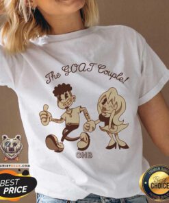 Pretty GNB The Goat Couple Tan V-neck