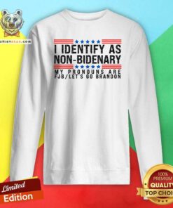 Pretty I Identify As Non-Bidenary My Pronouns Are FJB Let's Go Brandon Sweatshirt
