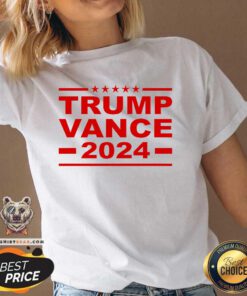Pretty Trump Vance 2024 For President VP USA Election Patriotic V-neck