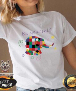 Top Be Yourself Elephant V-neck