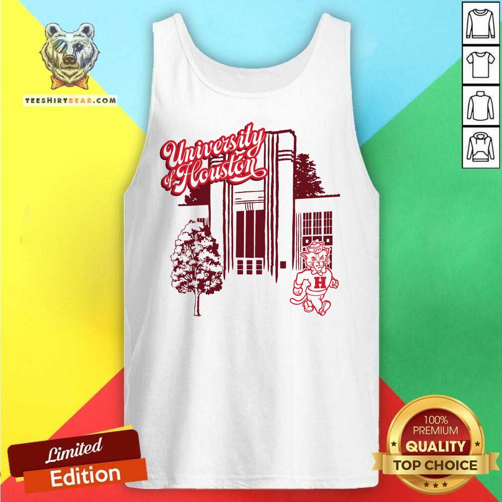 Top Houston Cougars Mascot Scenery Tank-top