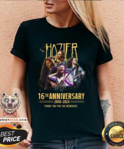 Top Hozier 16th Anniversary 2008-2024 Thank You For The Memories V-neck