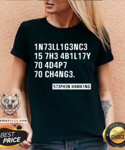 Top Intelligence Stephen Hawking Science Nerd V-neck