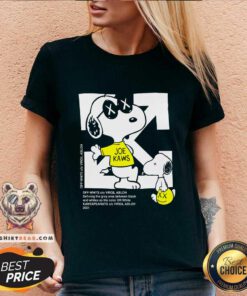 Top Joe Kaws Off White Snoopy Doopy V-neck