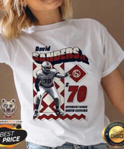 Awesome David Sanders Jr. Offensive Tackle North Carolina Retro V-neck