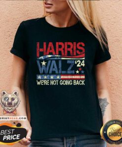 Awesome Harris Walz 2024 Kamala Harris Tim Walz 2024 USA Flag V-neck