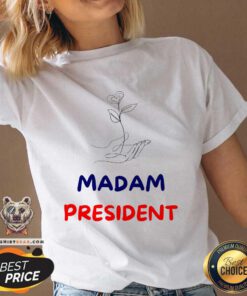 Awesome Madam President Kalama Harris Flower V-neck