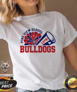Awesome Pine View School Lapin BullDogs Football Mascot V-neck