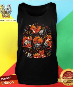 Funny Cute Tiny Dragon Dice Tank-top