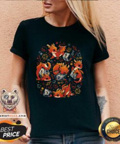 Funny Cute Tiny Dragon Dice V-neck