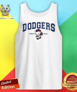 Funny Hello Kitty Dodgers Baseball Since 1958 Tank-top