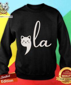 Funny Kamala Harris Comma La Cat Ladies For Harris Sweatshirt