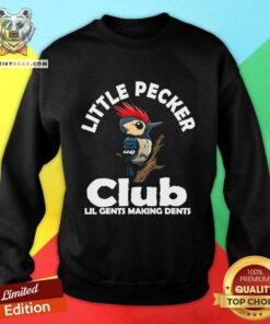 Funny Little Pecker Club Lil Gents Making Dents Woodpecker Sweatshirt
