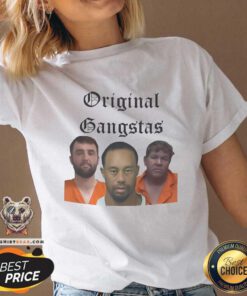 Funny Scottie Scheffler Tiger Woods John Daly Original Gangstas Mugshot V-neck