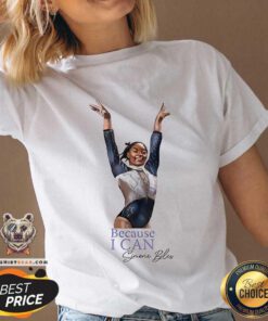 Funny Simone Biles Because I Can 2024 Olympics Gymnastics V-neck