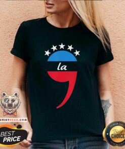 Good Comma La Kamala First Woman Vice President Of America V-neck