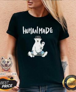 Good Human Made Cool Ice Bear V-neck