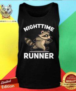 Good Running Raccoon Night Time Runner Tank-top