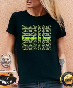 Great Vintage Kamala Is Brat Meme Kamala Harris 2024 V-neck
