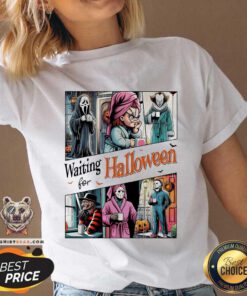 Great Waiting For Halloween Like Horror Movie Characters V-neck