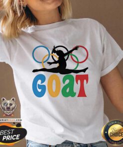 Happy GOAT Simone Biles Shirt 2024 Olympic Games V-neck