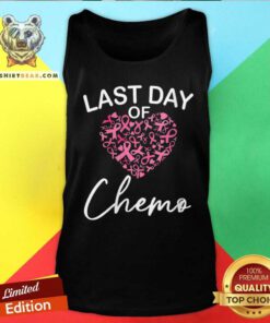 Happy Women's Breast Cancer Last Day Of Chemo Pink Ribbon Tank-top