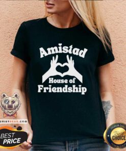 Hot Amistad House Of Friendship Hand Heart V-neck