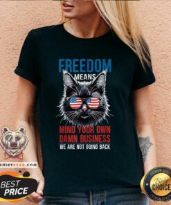 Hot Freedom Means Mind Your Own Damn Business Harris Walz 2024 V-neck
