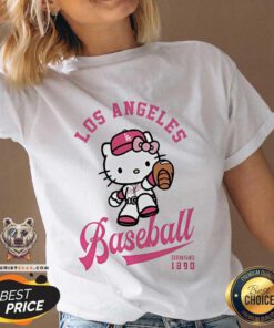 Hot Hello Kitty Dodgers Baseball 1890 V-neck