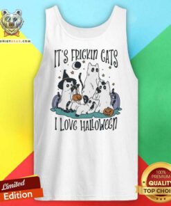 Hot It’s Frickin Cats I Love Halloween Tank-top