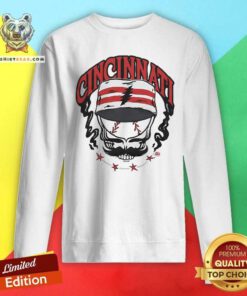 Hot MLB X Grateful Dead X Reds Skull Sweatshirt