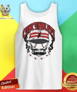 Hot MLB X Grateful Dead X Reds Skull Tank-top