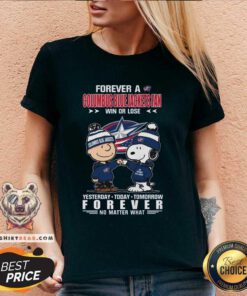 Nice A Columbus Blue Jackets Fan Yesterday Today Tomorrow Forever V-neck