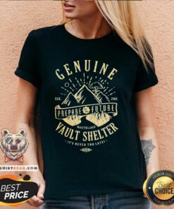 Nice Fallout Genuine Prepare For The Future Vault Shelter V-neck