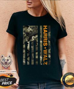 Nice Kamala Harris 2024 President USA Camouflage Dudes V-neck
