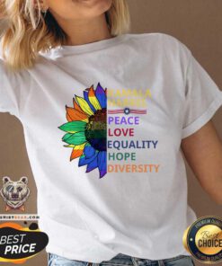 Nice Kamala Harris Peace Love Equality Hope Diversity V-neck