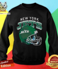 Nice New York Jets Gradient Helmet Sweatshirt