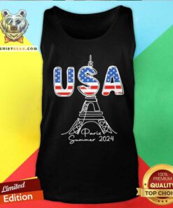 Official 2024 Paris USA Eiffel Tower France Olympics Games Tank-top